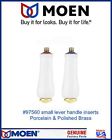 97560 Genuine Brass 2 Handle Pol - Porcelain Inserts Small Lever Usa Moen