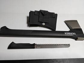 22-41420n Gerber Axe Gator Combo With Saw Forged Steel Sheath