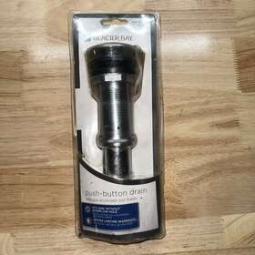 Glacier Bay 1000 048 867 Push Button Drain Polished Chrome Vessel Sink