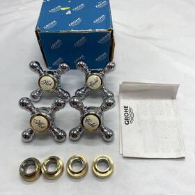 18733ir0 Grohe 18733iro Geneva Collection Chrome Cross Sink Faucet Handles Replacement