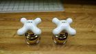 H67pb Handles Cold Delta Cross Hot Porcelain
