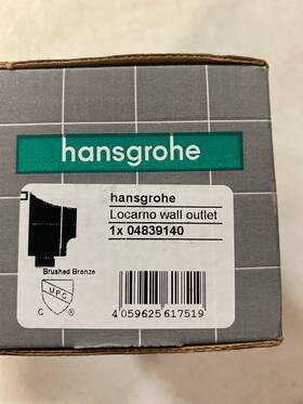 Hansgrohe 04839140 Locarno Check Valves In Brushed Bronze Wall Outlet