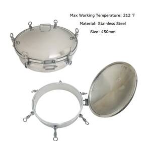 W20l080 Haywhnkn Used 450mm Pressure Circular Manhole Cover Tank Round Manway 212 Works