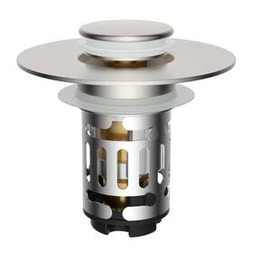 100-12.bdsd2507-2500-bnp-1p Hibbent Upgraded 3 In 1 Bathroom Sink Drain Strainer Universal Pop Up Stopper With R