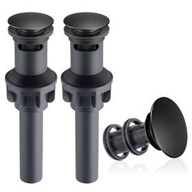 Sj0021001of Hibbent 2 Pack Universal Bathroom Sink Drain Stopper Pop Up Strainer With Over