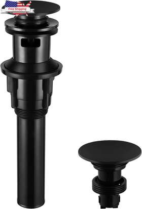 20861 Home Furnishing Co. Ltd Pop Up Drain Stopper With Overflow For Bathroom Sink Faucet Vessel Vanit
