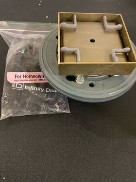 Td-15-2i-pb Infinity Drain Td 15-2i Pb 5 Inch X5 Tile Insert Center Kit With Cast Iron Body
