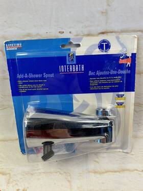 Interbath 047266284201 Diverter Tub Spout Add-a-shower Universal Showering Chrome Finish Bath To Shower