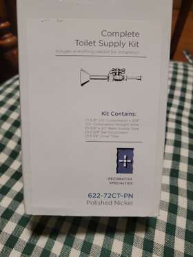 622-7272ct-pn Jaclo Toilet Supply Kit In Satin Nickel 622-72ct-pn