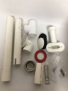 Mf35959 Jacuzzi Plastic Toe-tap Drain Kit - White