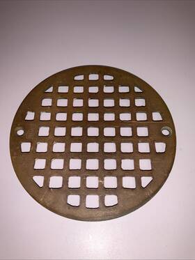 A05pbg Jay R. Smith Manufacturing Vintage J.r. 1871 Solid Brass Round Floor Drain Grate Cover 5.5 Inch Rare