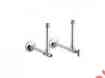 K-7601-p-cp Pair7601cp 8 Npt 3 Kohler Supply Polished Loose-key Angle Chrome Stop