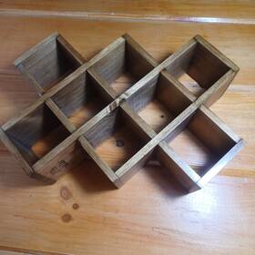 5232205 Kamenstein Criss Cross 10-jar Spice Rack Wood Preowned