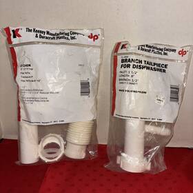 Keeney Holdings Llc 046224006527 Insta Plumb 1-1/2 Inch Flex N Fix Plastic P-trap& Branch Tail For Dishwasher