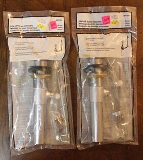 4857884 Keeney Orgill 2 Pop-up Lavatory Bathroom Sink Drain Assembly Kits 1-1/4 Inch Chrome Plated Brass