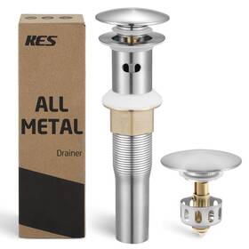 S2013a-bn-20190506 Kes All Metal Bathroom Sink Drain With Strainer Basket Hair Catcher Anti Clog Pop