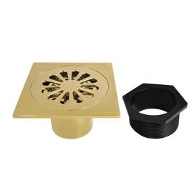 Bsf4161bb Kingston Brass Watercourse Sunburst 4 Inch Square Grid Shower Drain Brushed