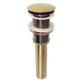 Kingston Brass Ev8317 Coronet Push Pop-up Bathroom Sink Drain Without Overflow Brushed