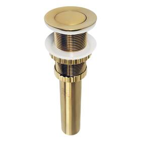 Ev8417 Kingston Brass Coronet Push Pop-up Bathroom Sink Drain Without Overflow Brushed Bras