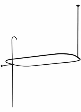 W9y-kbr-abt1040-5 Kingston Brass Abt1040-5 End Mount Shower Riser With Enclosure Oil Rubbed Bronze