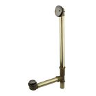 Dtt2208 Kingston " Tub Nickel Toe Overflow Drain Waste Brass 20 Tip Satin