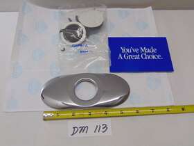 14531-cp Kohler K- Polished Chrome Escutcheon 6 Inch Bathroom Faucet Plate