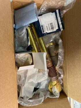 Kohler 650531909220 K-7259-bv Toe Tap Tub Drain Kit With Overflow - Vibrant Brushed Bronze
