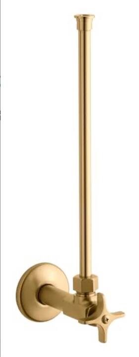 7638-2mb Kohler 1/2 Inch Npt Angle Supply With Stop Cross Handle And Annealed Tube