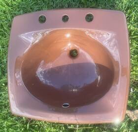 Kohler K-2924-44 New Old Stock Castelle K-2924-8-44 Swiss Chocolate Brown Sink