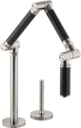 K-6227-c12-vs Kohler K-6227-vs Karbon Articulating Deck-mount Kitchen Faucet Stainless