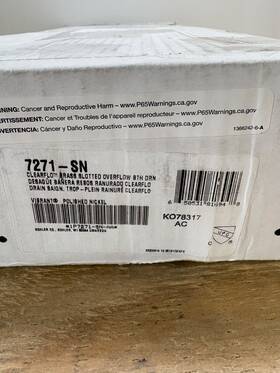 K-7271-sn Kohler 7271-sn Clearflo Slotted Overflow Bath Drain For Parts Only