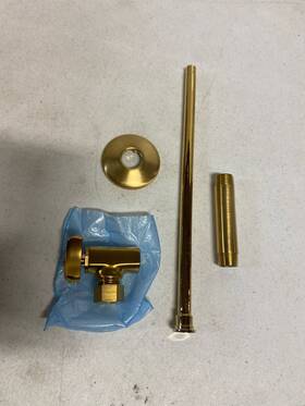 K-7638-2mb Kohler Angle Supply Stop Cross Handle Vertical Tube - Brushed Brass