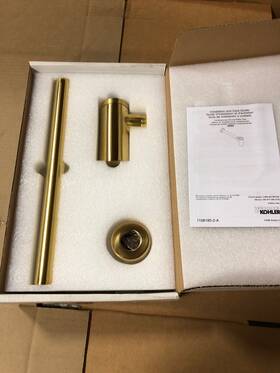 Kohler K-9033-2mb Brass Contemporary Round 1-1/4 Inch Bottle P Trap