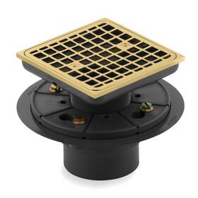 K-9136-pb Kohler Square Design Tile-in Shower Drain Vibrant Polished Brass