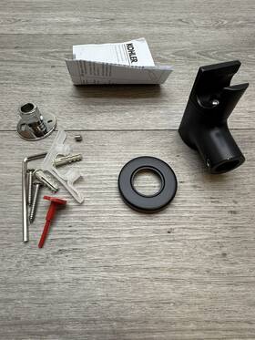 K-98349-bl Kohler Exhale Adjustable Wall Bracket Matte Black Used
