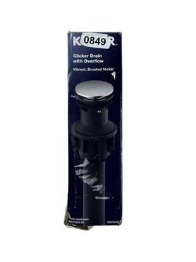 Rh1274364-bn Kohler Clicker Drain With Overflow In Vibrant Brushed Nickel