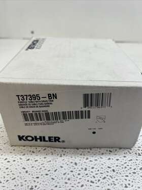 T37395-bn Kohler Pureflo Push Button Cable Bath Drain Trim In Brushed Nickel