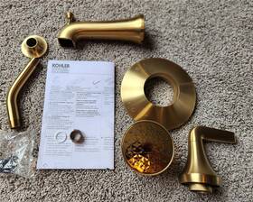 Ts22026-4-2mb Kohler Tempered Bath/shower Trim Vibrant Brushed Modern Brass Read