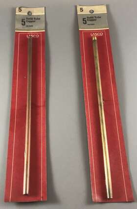 04-7093 Lasco Copper Refill Tube 1/4 Inch Od X 10 Long Lot Of 2 C3.3