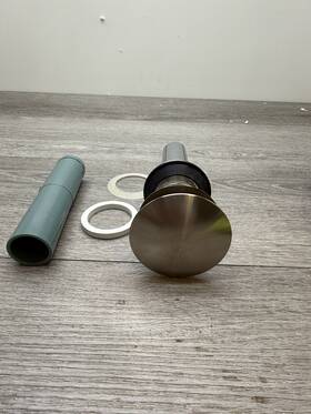 Rp72414nk Masco Other Push Button Pop-up With Overflow Luxe Nickel Used