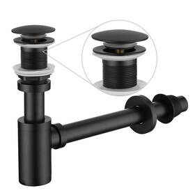 Miraga 782943488021 Bathroom Sink Stopper P-trap Complete Set Adjustable 1-1/4 Drain Kit Tub