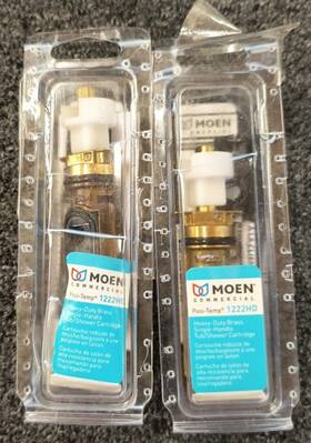 Moen 026508207604 Lot Of 2 - 1222hd Genuine Oem Brass Shell Cartridge For Posi Used J4