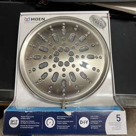 21532srn Moen 5 Setting 9 Inch Rain Showerhead Spot Resist Brushed Nickel New In Box