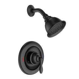 Moen 82495epbl Caldwell Posi-temp Shower Faucet With Valve - Matte Black