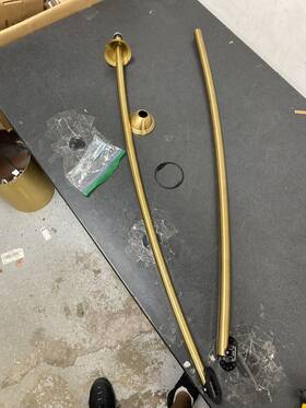 Csr2160bg Moen 54 Inch -72 Adjustable Curved Shower Rod Wholesale Brushed Gold
