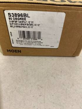 Moen Incorporated 026508370889 S3896bl 90 Modern Matte Black Tub Spout With Diverter 1/2 Inch Cc Slip-fit