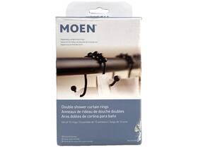 Sr2201owb Moen 3 Inch Old World Bronze Double Shower Curtain Ring Set