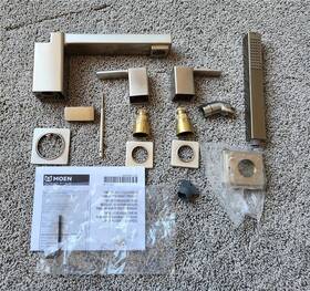 Ts914bn Moen 90 Degree Roman Faucet Trim With Hand Shower Brushed Nickel - Read