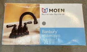 Ws84913brb Moen Two-handle High Arc Bathroom Faucet In Mediterranean Bronze