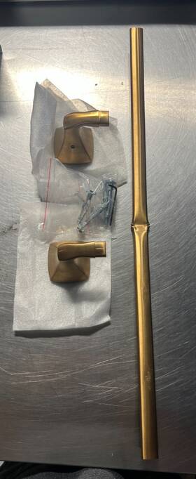 Yb5124bg Moen Voss 24 Inch Towel Bar Brushed Gold Damage